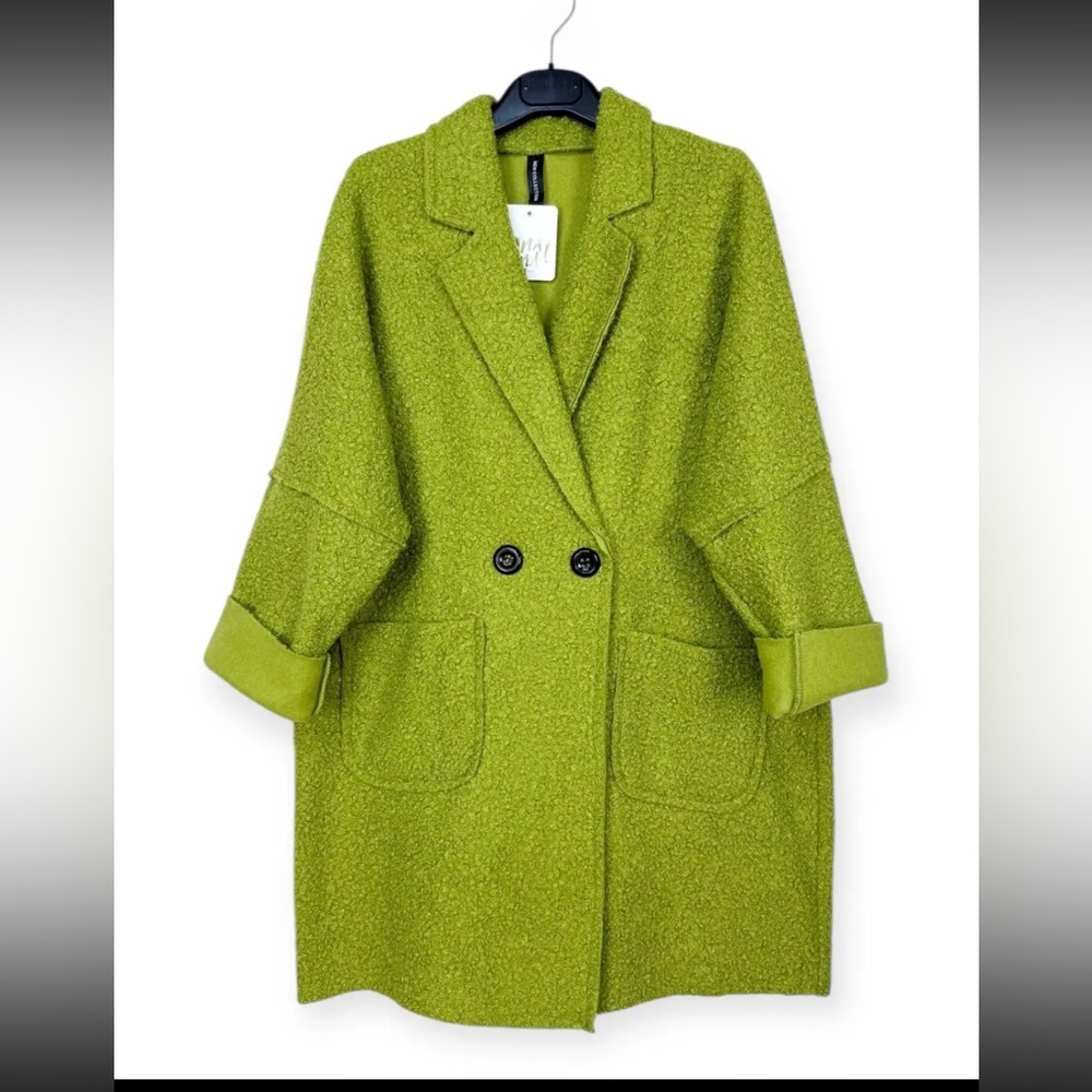 MADE IN ITALY Women's Coat Drop Shoulder